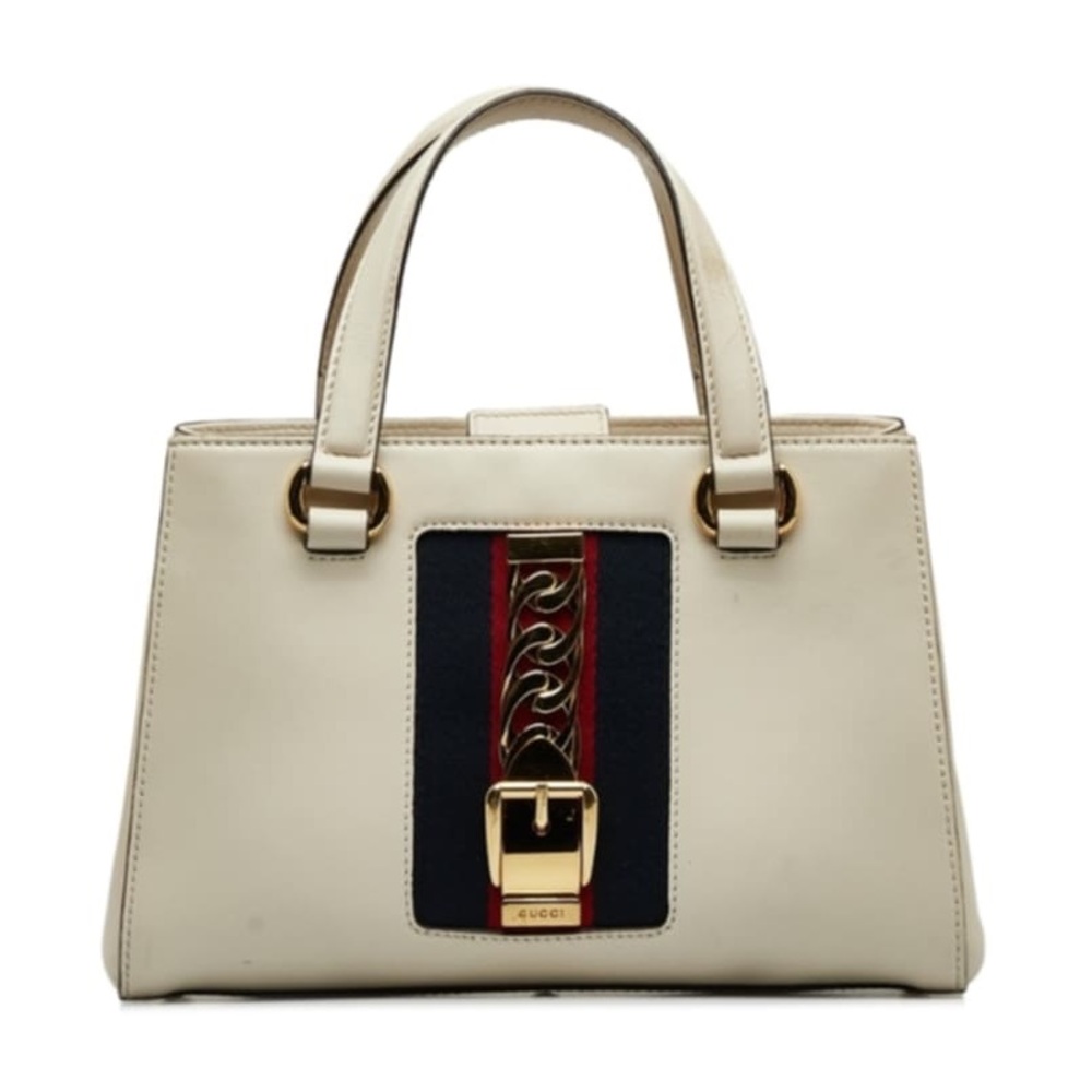 Gucci White Leather Satchel with Classic Silhouette - Picture 1 of 10